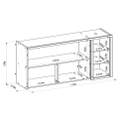 Cozinha Allure 6 peças LINEA BRASIL - 3.4m - 100%MDF   3.2/TRA 5