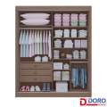Roupeiro Atenas 2 Portas C/ 1 Espelho 3G internas - 100% MDF   - 1.85m - D Doro - 1.52/RF 8