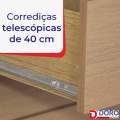 Roupeiro Titanium  2 P 6G C/ 1 Espelho Detalhe Ripado 100% MDF -  2.20m - D Doro -1.9/RF/SR 5