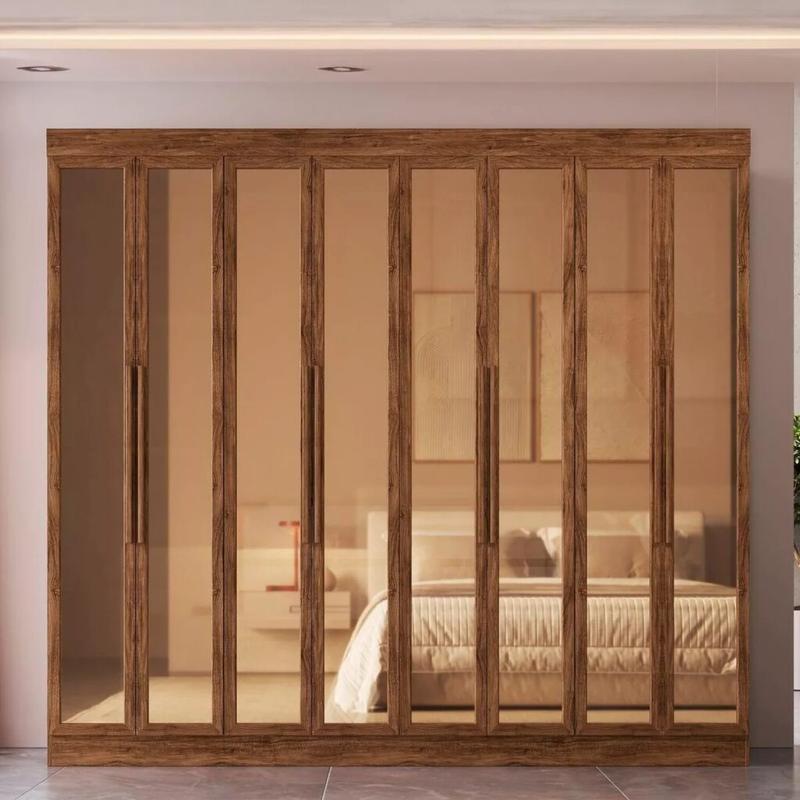 Roupeiro GR 8P Reflecta Los Angeles 70300 100%MDF - DORIPEL - 2,42m - 2.3/TD