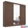 Roupeiro Casal Cristal 3P 6G 100% MDF Portas Flex Larg. 2.42m - D Doro 1.9/RF/PR 3