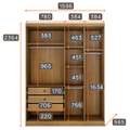 Roupeiro GR Modulado Rizon 001(Dois Módulos 4 Portas + Um Módulo Canto Oblíquo) 100%MDF - Novo Horizonte - 2,44m - 2.5/TD 4