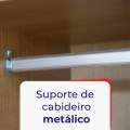 Roupeiro Titanium  2 P 6G C/ 1 Espelho Detalhe Ripado 100% MDF -  2.20m - D Doro -1.9/RF/SR 7