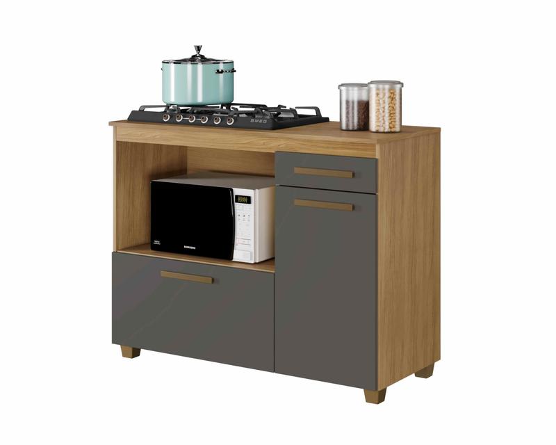 Balcão para Cooktop Cronus 5bocas 1,20m - RECORTE 63,5cm x 35cm Arte Móveis - 3.7/SR- LD
