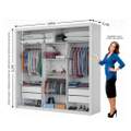 Roupeiro GR 3P(espelhado) Veneza/Clara/Berlim – CARIOCA - 185,5cm - 1.2/RF/PR/LD/TD 5