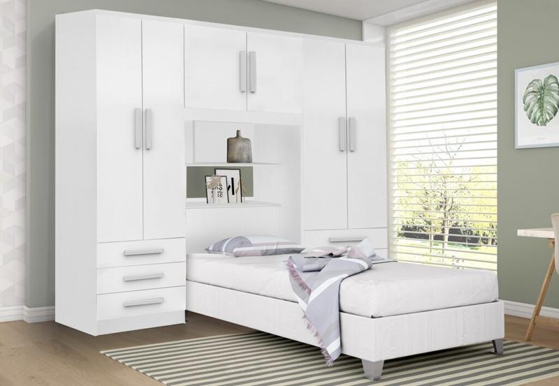 Roupeiro GR Solteiro México + Floripa Branco (NÃO CONVEM CAMA)– RUD RACK - 2,17m - 9.2/TD