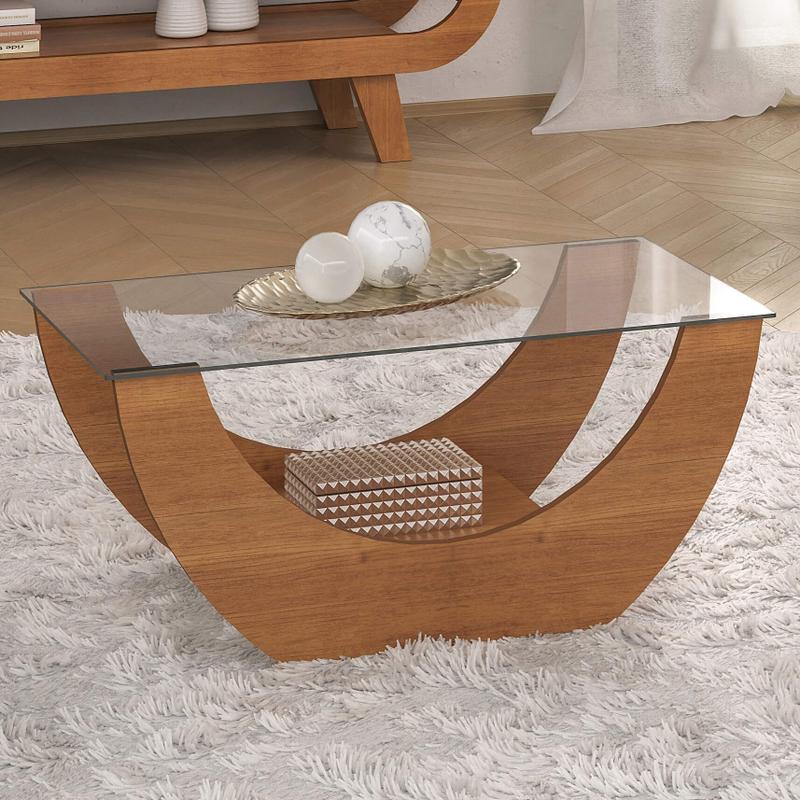 Mesa de Centro Onda Artley - 100% MDF - 0,83m - 2.0/SR