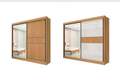 Roupeiro Titanium  2 P 6G C/ 1 Espelho Detalhe Ripado 100% MDF -  2.20m - D Doro -1.9/RF/SR 8