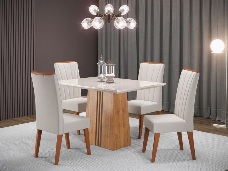 Mesa Ibi + 4 Cadeiras Safira Viero - 1,20m - 1.1/SR