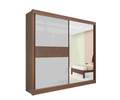 Roupeiro Titanium  2 P 6G C/ 1 Espelho Detalhe Ripado 100% MDF -  2.20m - D Doro -1.9/RF/SR 1