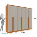 Roupeiro GR 6 Portas Aracena/Realeza/Esplendor 100%MDF – TCIL - 2,74m - 1.5/PR/SR 1.4/TD 3
