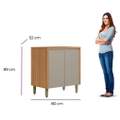 Balcão Duplo Allure 2P LINEA BRASIL 100%MDF- 0.8m - 3.0/TD 3
