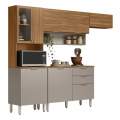 Cozinha Completa c/ Balcão Alba 8P 2G - 2,49m – DEMÓBILE - 7.6 - TD 3