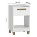 Mesa de Cabeceira Prada MC210 1G 1N - 62x38 - FELLICCI - 0.9/TD - 0.7/RN 3