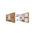 Roupeiro Los Angeles 3P 6G  C/ 1 Espelho Detalhe Ripado Portas Flex 100% MDF Larg. 2.73m - D Doro 2.19/SR 2.1/LD 3