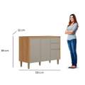 Balcão Allure 2P 3G Linea Brasil 100%MDF - 1.2m - 5.7/TD 3