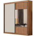 Roupeiro Versatto 2P6G C/1 porta espelhada - Novo Horizonte - 100%MDF - 2,08m - 1.5/TRA 175/RN 3