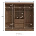 Roupeiro GR 3 Portas Michigan 89333 100%MDF – DORIPEL - 2,30m - 1.4/TD 5