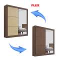 Roupeiro Atenas 2 Portas C/ 1 Espelho 3G internas - 100% MDF   - 1.85m - D Doro - 1.52/RF 7