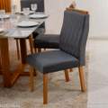 Mesa Pedro Mel Vidro OFF 160×80 +6 Cadeiras Genova Madeira Maciça Art Assento - 1.78/RF 2
