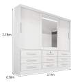 Roupeiro Turim  3P 9G C/ 1 Espelho 100% MDF - 2.11m  - Bianchi - 1.28/RF 2
