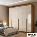 Roupeiro Alvorada 6 Portas - 2.70m - 100%MDF  - Bianchi - 1.42/RF/PR/1.52/TD 1