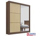 Roupeiro Atenas 2 Portas C/ 1 Espelho 3G internas - 100% MDF   - 1.85m - D Doro - 1.52/RF 5