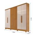 Roupeiro GR 6P 2G CABO FRIO 100% MDF 1,80m - BIANCHI - 8.8/TD/RF 3