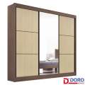 Roupeiro Casal Cristal 3P 6G 100% MDF Portas Flex Larg. 2.42m - D Doro 1.9/RF/PR 2
