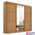Roupeiro Casal Cristal 3P 6G 100% MDF Portas Flex Larg. 2.42m - D Doro 1.9/RF/PR 6