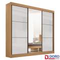 Roupeiro Casal Cristal 3P 6G 100% MDF Portas Flex Larg. 2.42m - D Doro 1.9/RF/PR 5