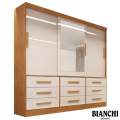 Roupeiro Turim  3P 9G C/ 1 Espelho 100% MDF - 2.11m  - Bianchi - 1.28/RF 3