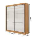 Roupeiro Santorini 2 Portas - 1.85m  - 100% MDF - D Doro - 1.34/RF 2