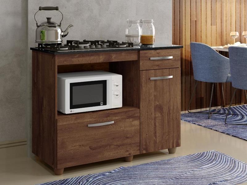Balcão Violeta para Cooktop 5 Bocas – Kaiki Móveis – 114,5cm - 3.6/CW