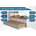 Cama Solteiro Ravena com 2 Gavetas e Cama Auxiliar – Conquista Moveis - 101cm - 6.0/PR 3