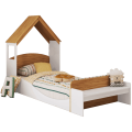 Cama Solteiro Sol  + Kit Casinha - ( flex: Sem os pés se torna uma cama montessoriana) 100% MDF – PEROBA MÓVEIS - 5.9/TD 5