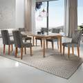 Mesa Londrina 1,80m Canto Copo Imbuia/off white c/ 6 Cadeiras Jade Linho Turim 07 – RUFATO- 1.5/TD 3