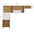 COZINHA COMPACTA LAVINIA 8 PORTAS – POQUEMA – 2,44m - 4.0/CW 3