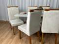 Mesa de Jantar Bali 1.60x0.80 Com 6 Cadeiras Isa - Minas Plac/Ouro decor - 1.60m - 1.5/LD 6