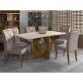 Mesa de Jantar Madri 1,60×0,80 com 6 Cadeiras Califórnia - 1.4/LD 1