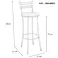 Mesa Bistrô Dublin 0,65x0,65m com 3 Banquetas Jade – Kappesberg – 4.6/TD 3