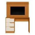 Escrivaninha com Painel Doble Cinamono/Off White - MÓVEIS ALBATROZ - 1.20m - 4.6/TD 4