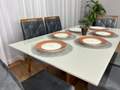 Mesa de Jantar Helo 1.60x0.90 Com 6 Cadeiras Jasmim - Minas Plac/Ouro decor - 1.2/LD 6