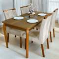 Mesa Alegra 120x78 tampo de madeira sem vidro c/ 4 Cadeiras Yasmim – JCM Movelaria + KM Decor - 9.3/TD 3