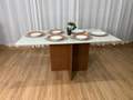 Mesa de Jantar Helo 1.60x0.90 Com 6 Cadeiras Jasmim - Minas Plac/Ouro decor - 1.2/LD 12