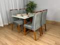 Mesa de Jantar Bali 1.20m com 4 Cadeiras Isa - Minas Plac/Ouro Decor - 1.20m - 1.1/LD 2