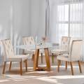 Mesa Ayres 120 com 4 Cadeiras Yasmim - VIEIRA DECOR - 1.20m - 1.0/TD 4
