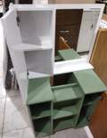 Gabinete/armário  Banheiro Pequin  1 Porta 5 prateleiras -55,3cm + Espelheira Genova -  2.8/FM 13