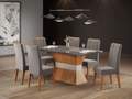 Mesa Deli/Denali 160x90 com 6 Cadeiras Safira – Viero Móveis – 1.6/SR 1