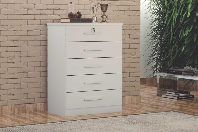 Cômoda Áustria 5 Gavetas – Novo Horizonte – 69cm – 4.0/TRA